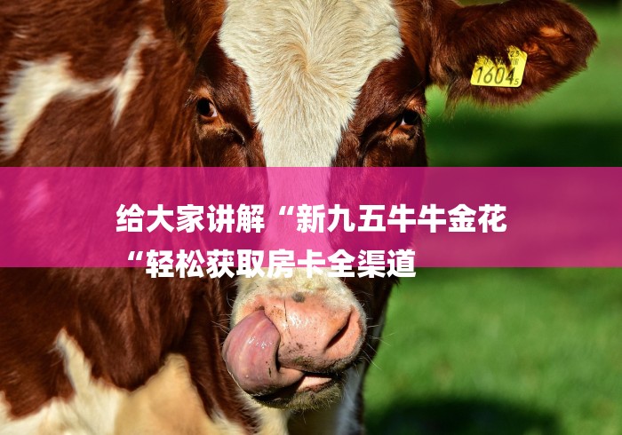给大家讲解“新九五牛牛金花
“轻松获取房卡全渠道 给大家讲解“新九五牛牛金花
“轻松获取房卡全渠道