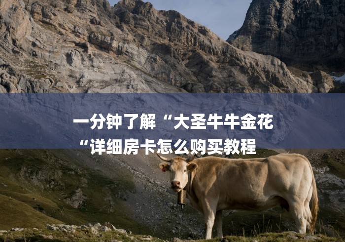 一分钟了解“大圣牛牛金花
“详细房卡怎么购买教程