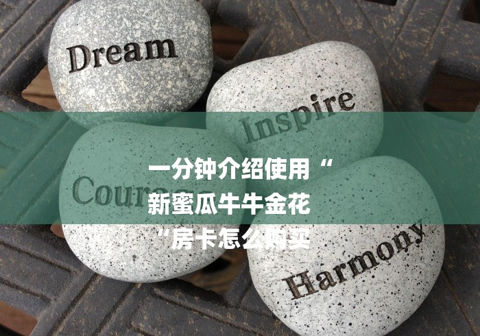 一分钟介绍使用“
新蜜瓜牛牛金花
“房卡怎么购买