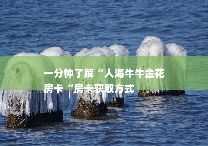 一分钟了解“人海牛牛金花
房卡“房卡获取方式
